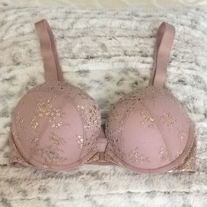 Victoria’s Secret Stunning Rose & Gold Push Up Bra